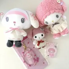 산리오 마이멜로디 봉제인형 마스코트 묶음 판매