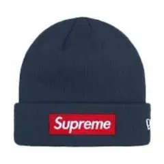 Supreme×New Era BoxLogo Beanie NAVY（FW24
