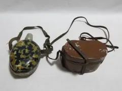 旧日本軍大日本帝国子供用戦闘飯盒弁当箱セルロイド水筒実用品ミリタリーヴィンテージ 旧日本軍大日本帝国子供用戦闘飯盒弁当箱セルロイド水筒実用品