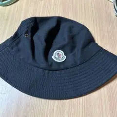 モンクレール バケットハット M ブラック 黒 保存袋付 正規品 日除け