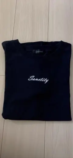Sanctity 刺繍 黒 Tシャツ