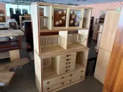 桜彫刻 飾り棚 茶箪笥 和家具 - メルカリ