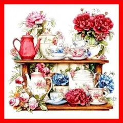 クロスステッチキット 11CT 刺繍キット 刺繍道具 ビンテージ風ティーセット