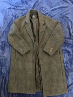 ウール チェック柄 コート Mサイズ