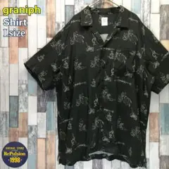graniph　グラニフ　鳥獣戯画　シャツ　弓矢　レーヨンのサムネイル