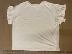 フリル付きホワイト半袖Tシャツ　未使用