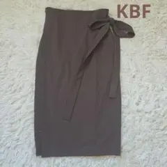 新品KBFリボン付きブラウンカーキタイトスカート　巻きスカート