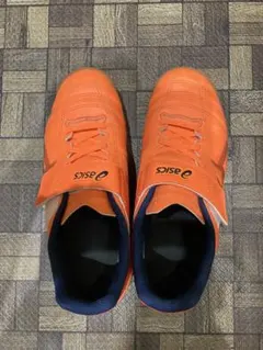 asics サッカーシューズ オレンジ 22.0 cm