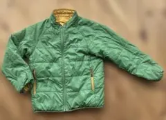 【mont-bell】リバーシブル　中綿コート ジップアップ　緑×黄　120cm