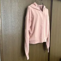 ＧＵ　ピンク フルジップ クロップドパーカー Lサイズ　新品、未使用品