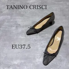 TANINO CRISCI スエード リボン ヒール パンプス 37.5Mのサムネイル