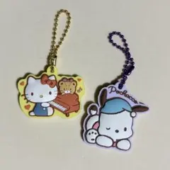 サンリオ　ぷっくりラバマスグミ　ハローキティ　ポチャッコ キーホルダー　セット