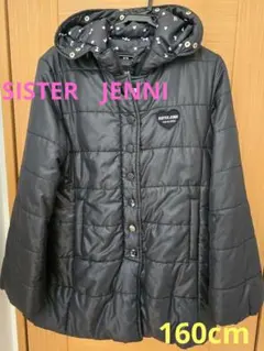 SISTER JENNI 黒 中綿コート フード付き