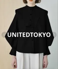 人気 UNITED TOKYO ハーフタイショート ボリューム袖 ブラウス - メルカリ