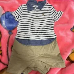 baby GAP ボーダー柄カバーオール ロンパース　18-24ヶ月　90cm