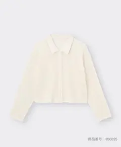 未着用☆GU ポロシアー メッシュカーディガン Sのサムネイル