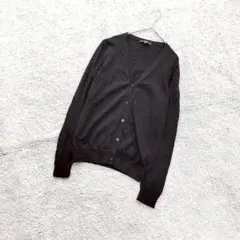 C269【ユニクロ】UVカットスーピマコットンVネックカーディガン/オフィス/M