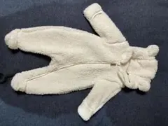 フリースロンパース クリーム色 60-70cm