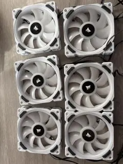 Corsair LL120 RGB White 6枚 ＆ コントローラーセット