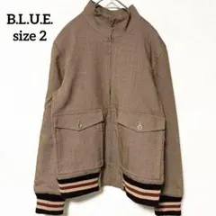 B.L.U.E. 【2】ブルゾン ジャケット ジャンパー 上着 ハイネック 総柄