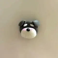 シュナウザー樹皮粘土マグネット