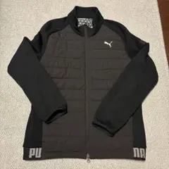 PUMA ゴルフウェア切り替えブラック中綿ジャケット XL