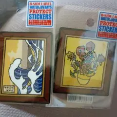 B SIDE LABEL 北斎とゴッホのパロディ・イラスト・ステッカー