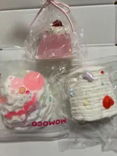 momocoluv スクイーズ クリーム巻き プリン 砂糖付 ココオイル有 3点
