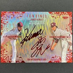 カラーマッチ！世界25枚限定！赤箔サイン！岩隈久志 早川隆久 楽天イーグルス