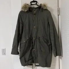 レディース　オリーブグリーン モッズコート Lサイズ