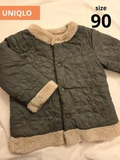 【size 90】ユニクロ　リバーシブル　ジャケット　星柄　ボア