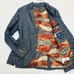 【超希少サイズ　美品】　Desigual テーラードジャケット　リネン混　XLのサムネイル