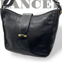 極美品　A4収納　ランセル　ショルダーバッグ　レザー　本革　黒　ブラック