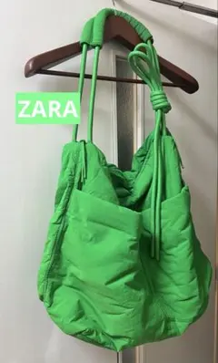 ZARA ワンショルダーバッグ/ショルダーバッグ/グリーン/美品★