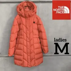 ノースフェイス　ダウンコート　オレンジ　レディースM