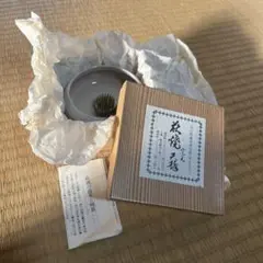 萩焼　天龍　花瓶　剣山付　ピンク　白のサムネイル