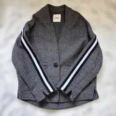 GYDA バックラインノーカラージャケット 袖ライン グレンチェックのサムネイル