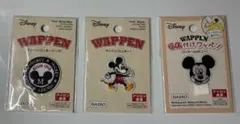 新品未使用　ワッペン　Disney ミッキーマウス　3個セット　名札付けワッペン