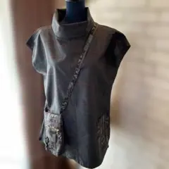 大島紬チュニック、ポシェット付き（サービス品）