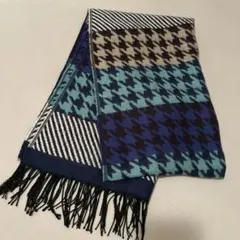 千鳥格子ストール☆柄物ストール☆冬物☆美品