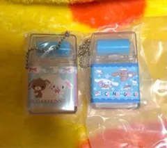 サンリオ　ローラー付き消しゴム風キーホルダー　シュガーバニーズ　シナモン