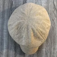 ベージュ キャスケット サイドボタン付き