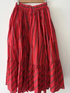 UNITEDARROWS ストライプ ティアード マキシスカート　ユナイテッド