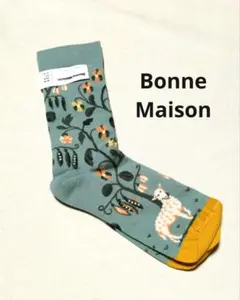 【新品】Bonne Maison ボンメゾン　花柄ソックス　フランス製のサムネイル
