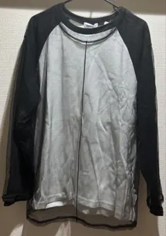helm シアートップス プルオーバー ワッフルTシャツ ブラック×オフ LP