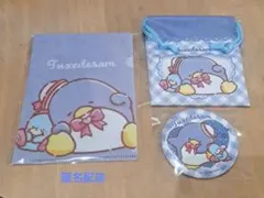 タキシードサム　サンリオ　ミニクリアファイル　プチ巾着　缶バッチ風ミラー