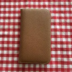 ブラウンレザー手帳型iPhoneケース