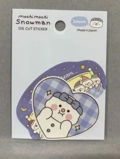 (青)スノーマンステッカー