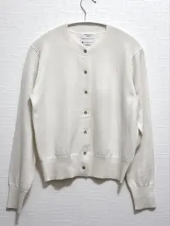 OPAQUE.CLIP クルーネックカーディガン ホワイト Lサイズ