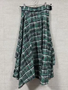 新品AZUL by moussy アズールバイマウジー チェック柄フレアスカート